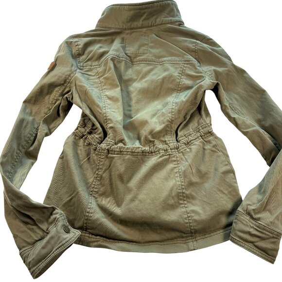 Hollister Womens Olive Green Utility Jacket With Snap Buttons & Pockets Size S - Picture 2 of 9